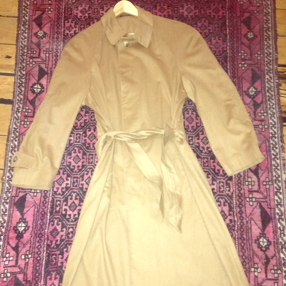 cashmere camel trench coat
